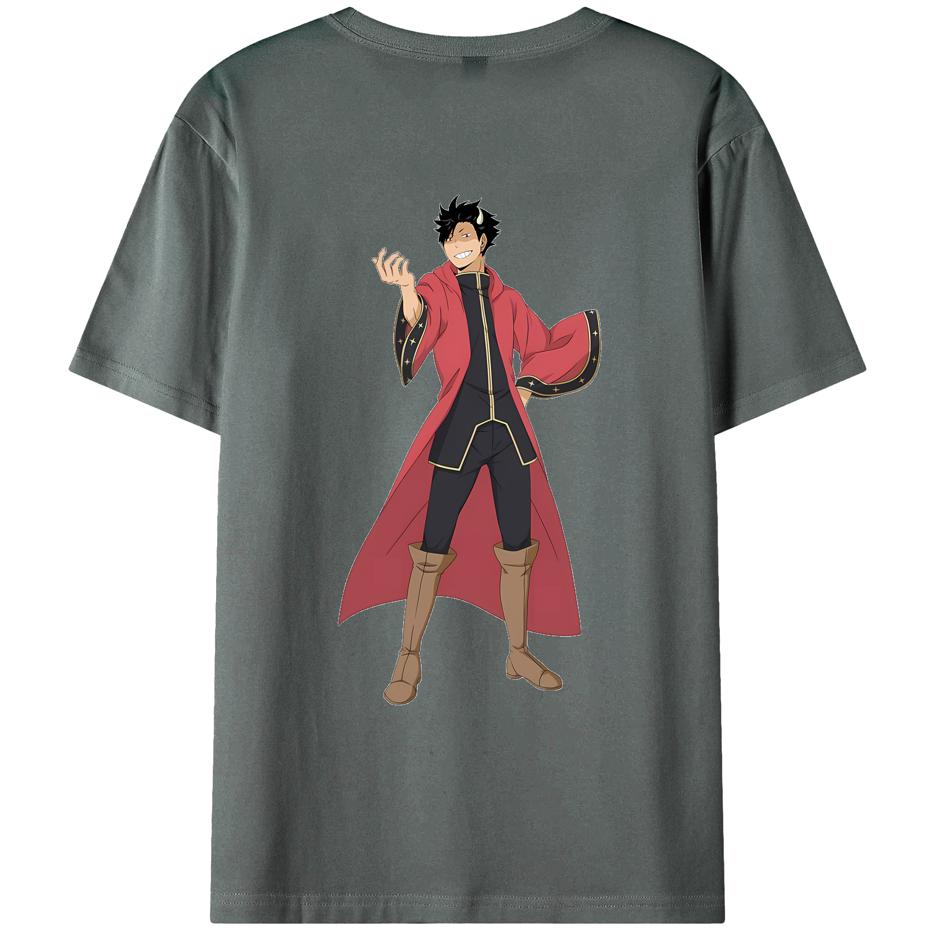 （画像用） ハイキュー!! Haikyu!! 綿100％ メンズ半袖Tシャツ（バックプリント） 通気性